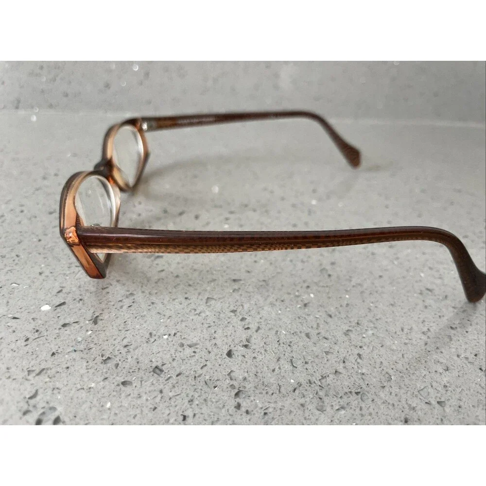 Maryam Zaim Eyeglasses Frames ONLY P07-70 Full Rim Brown Cat Eye